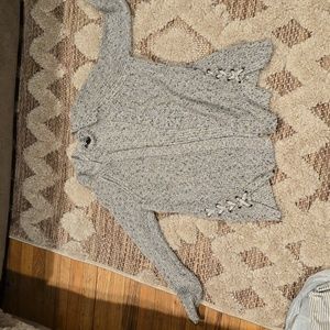 Euc American eagle outfitters open sweater with ties on sides